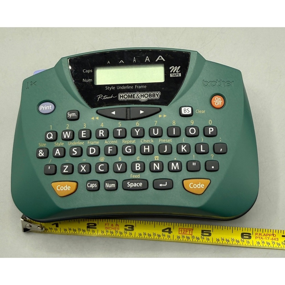 Brother P-Touch PT-65 Home & Hobby Label Maker Teal Green Electronic, Works! - Picture 11 of 12